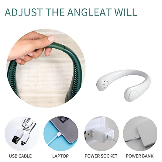 Portable Bladeless Hanging Rechargeable Neck Fan