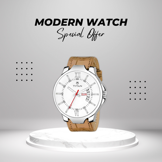 Stylish analog watch with unique design